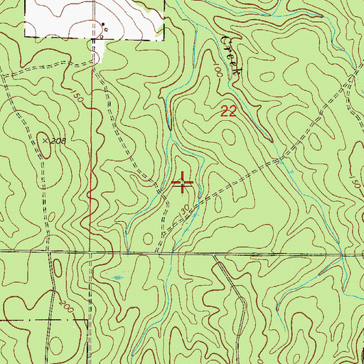 Topographic Map of Blackwater Wildlife Management Area, FL