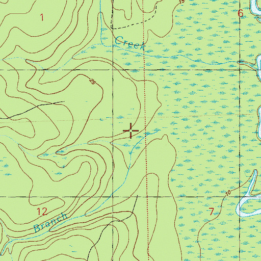 Topographic Map of Tama (historical), FL