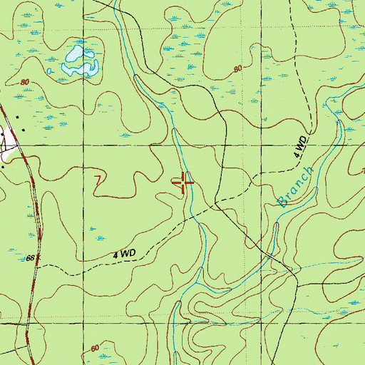 Topographic Map of Wethocouchy (historical), FL