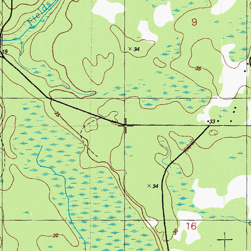 Topographic Map of Escambia (historical), FL