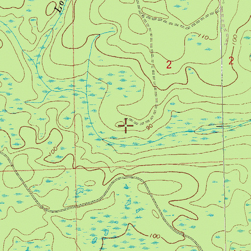 Topographic Map of Cohowfoochee (historical), FL