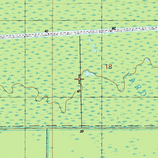 Topographic Map of Thousand Yard Bay, FL