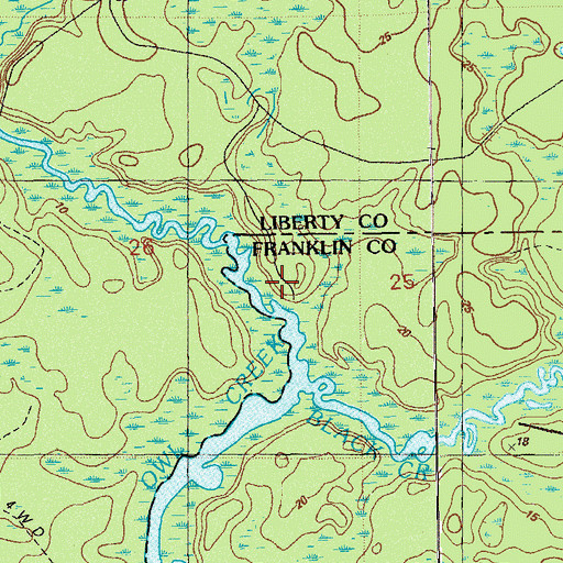 Topographic Map of Owl Landing, FL