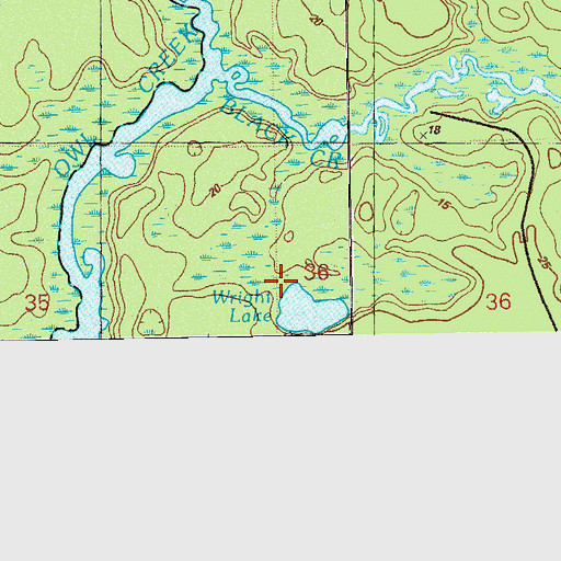 Topographic Map of Wright Lake Recreation Site, FL