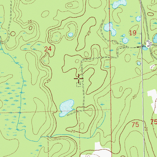 Topographic Map of Raker Cemetery, FL