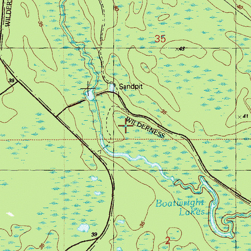 Topographic Map of Magnolia Landing Campground, FL