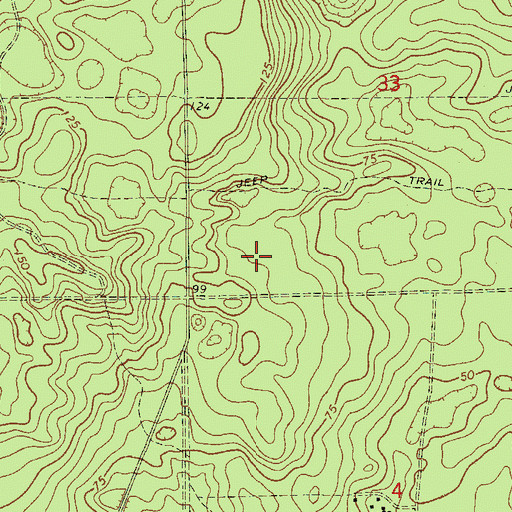 Topographic Map of Ocala Sand Pine Seed Orchard, FL