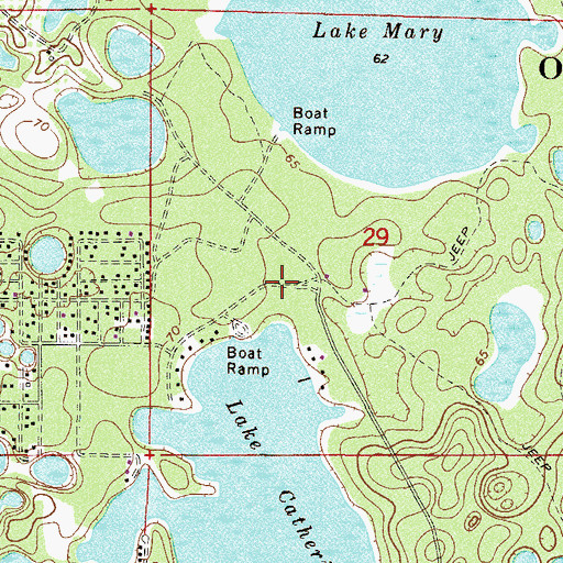Topographic Map of Lake Catherine Campground, FL