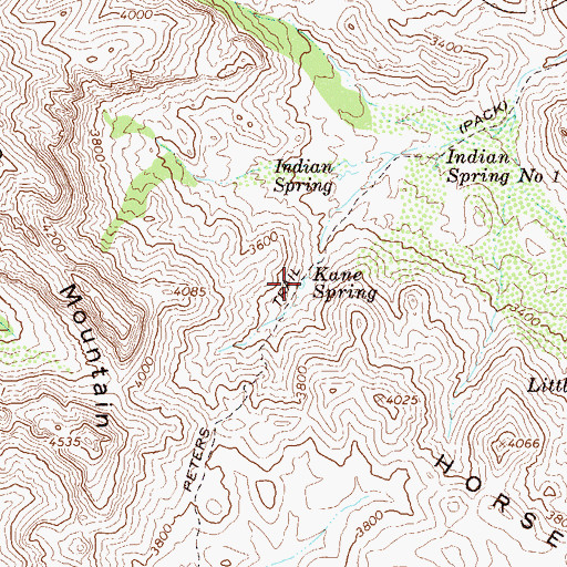 Topographic Map of Kane Spring, AZ