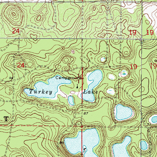 Topographic Map of Island Ponds Recreation Site, FL