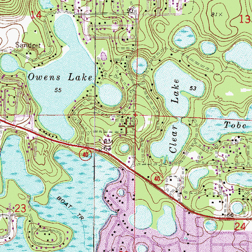 Topographic Map of Lake George Ranger Station, FL