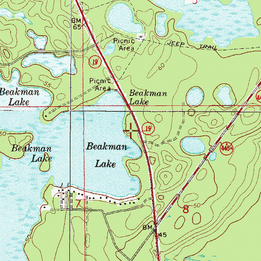 Topographic Map of Sellers Lake Boat Ramp, FL
