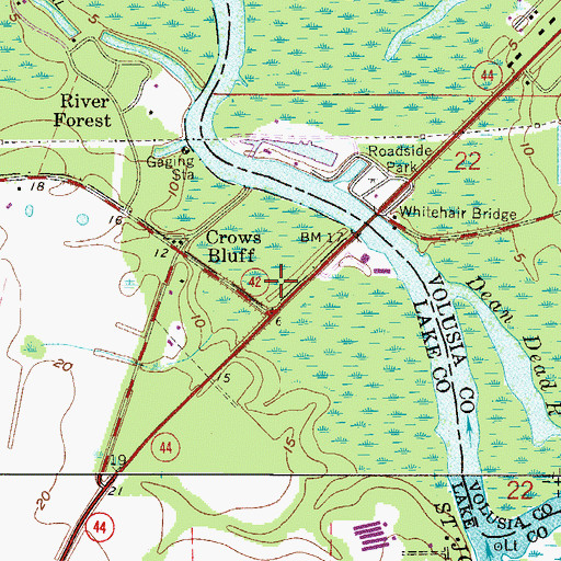 Topographic Map of River Forest Recreaton Site, FL