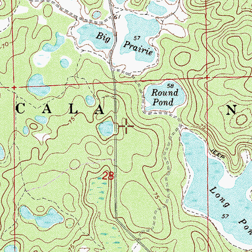 Topographic Map of Prairie Trail, FL