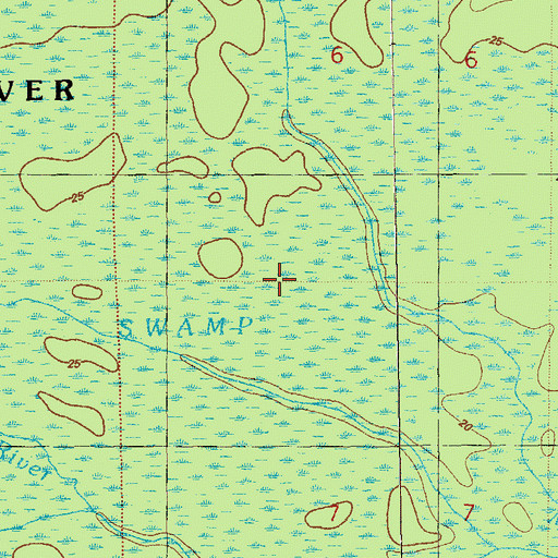 Topographic Map of Mud Swamp / New River Wilderness, FL