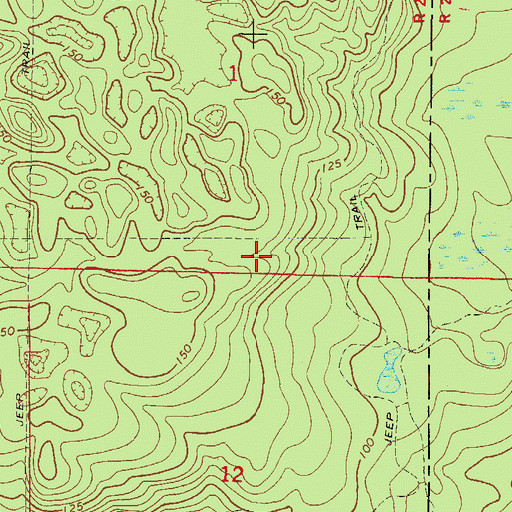 Topographic Map of Baptist Lake Trasil, FL