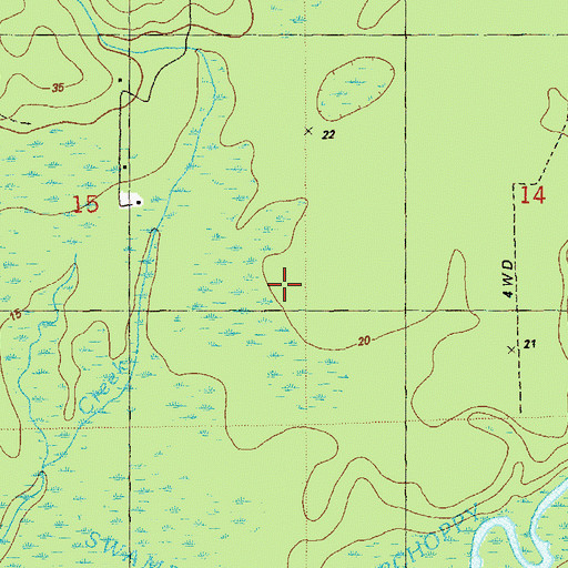 Topographic Map of Morrison Hammock Scenic Area, FL