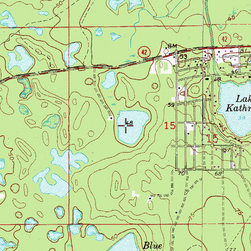 Topographic Map of Lakeview Park, FL