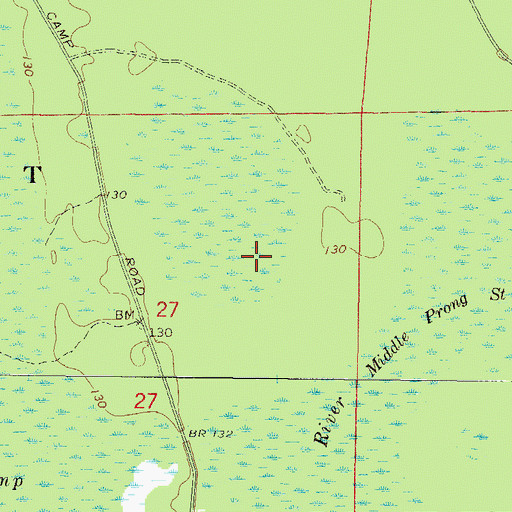 Topographic Map of Osceola Natural Area, FL
