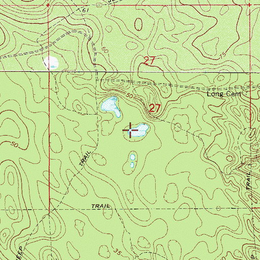 Topographic Map of Ocala National Recreation Trail, FL
