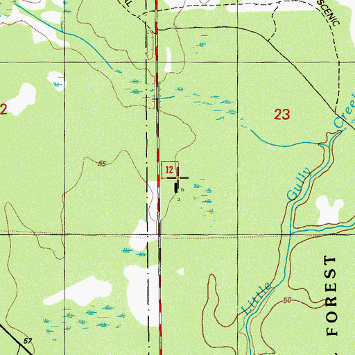 Topographic Map of Apalachicola Work Center, FL