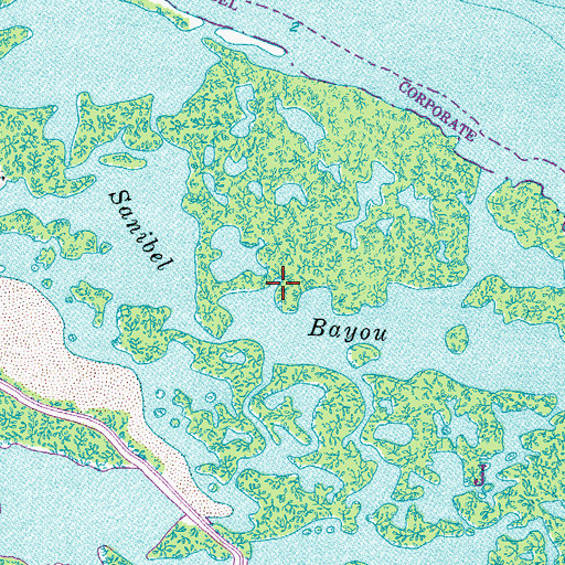 Topographic Map of J N Ding Darling National Wildlife Refuge, FL