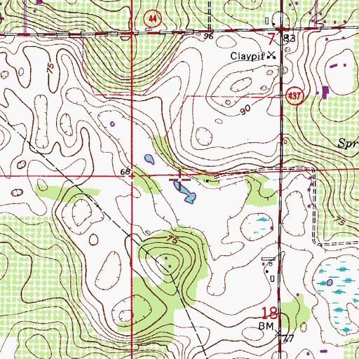 Topographic Map of Lake Kitty, FL