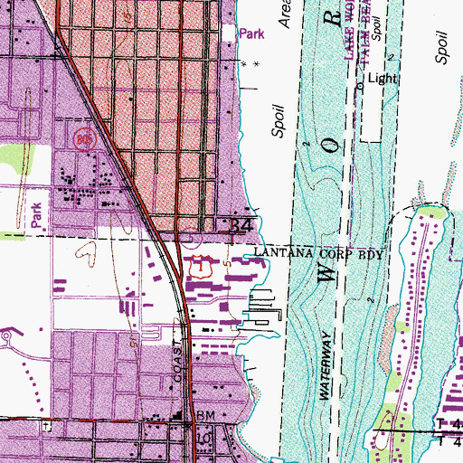 Topographic Map of WQXT, FL