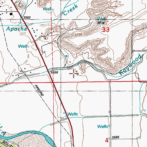 Topographic Map of Kaywood Wash, AZ