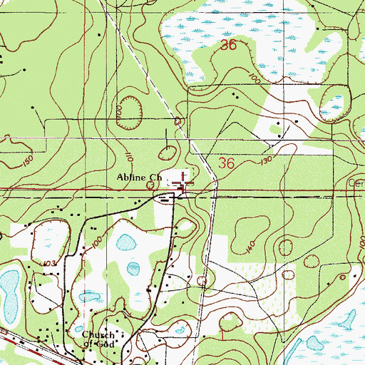 Topographic Map of Abline Missionary Baptist Church, FL