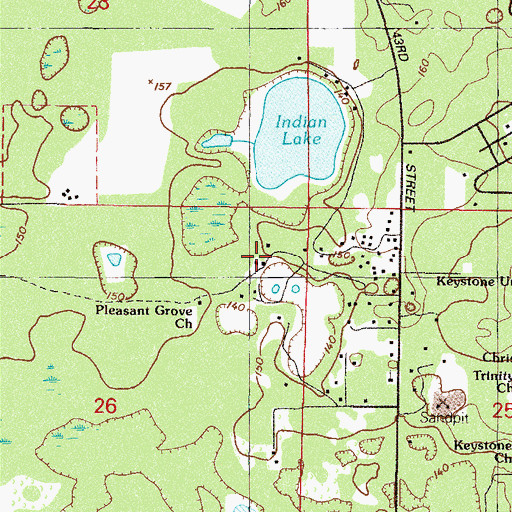 Topographic Map of Brooklyn School (historical), FL