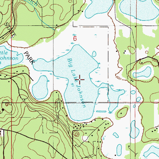 Topographic Map of Big Lake Johnson, FL