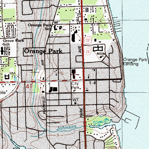 Topographic Map of Kingsley Morgan Square Plaza, FL