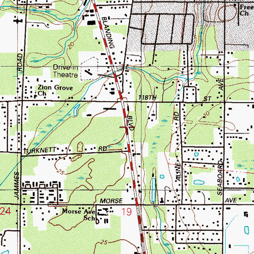 Topographic Map of Church of Prophecy, FL