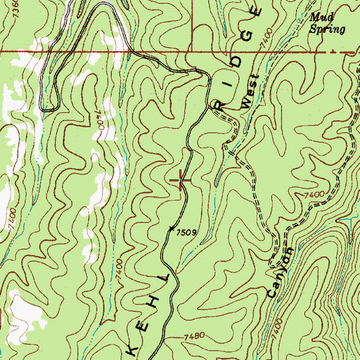 Topographic Map of Kehl Ridge, AZ