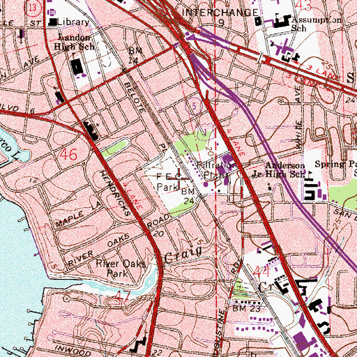 Topographic Map of F E C Park, FL