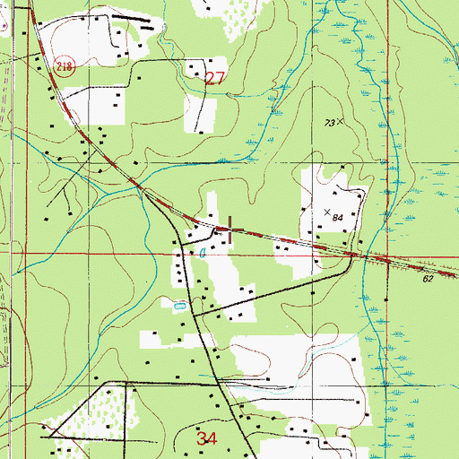 Topographic Map of Church of God, FL