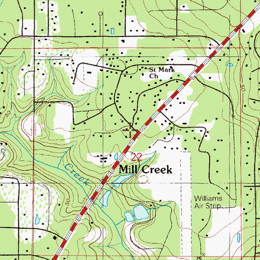 Topographic Map of The Jesus Church, FL