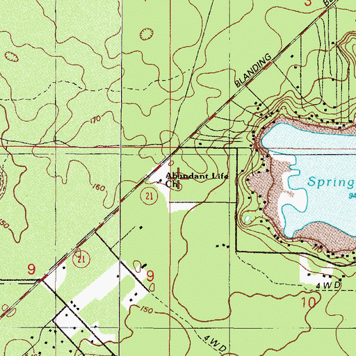 Topographic Map of Abundant Life Church, FL