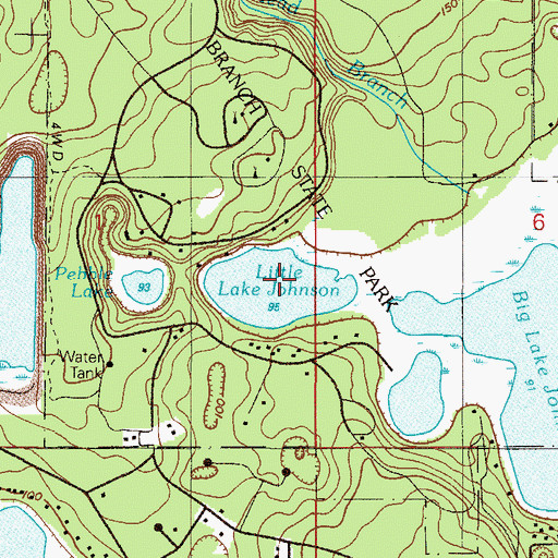 Topographic Map of Little Lake Johnson, FL