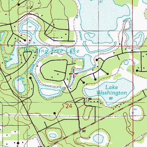 Topographic Map of Winding Tree Lake, FL