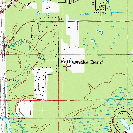 Topographic Map of Middleburg Church of Christ, FL