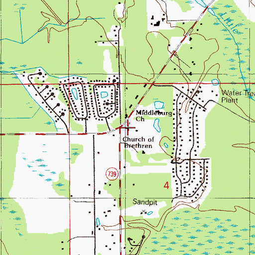 Topographic Map of Church of the Brethren, FL