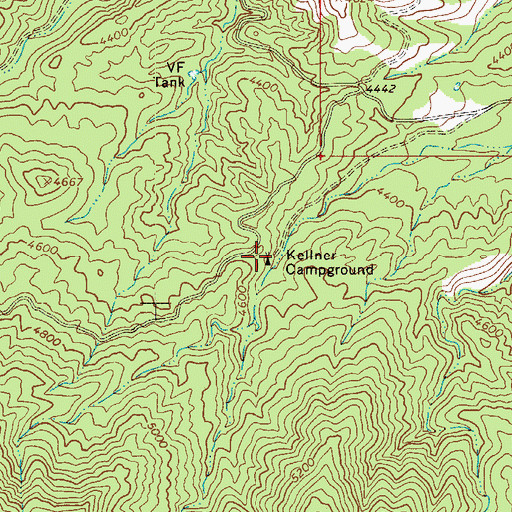 Topographic Map of Kellner Campground, AZ