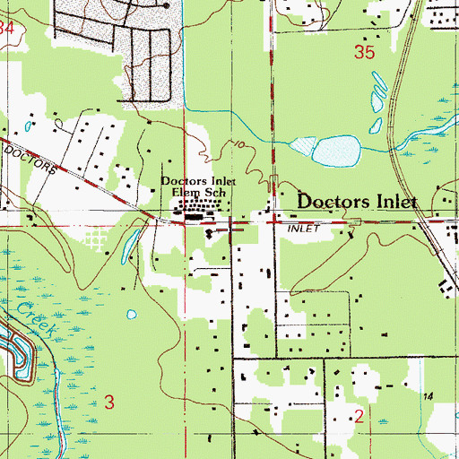 Topographic Map of Faith Evangelical Free Church, FL