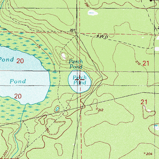 Topographic Map of Perch Pond, FL