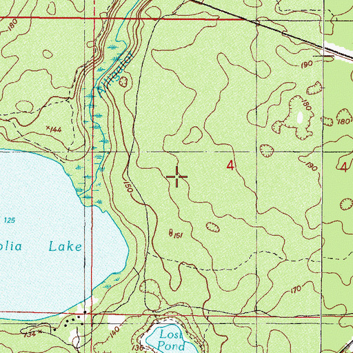 Topographic Map of Lost Pond, FL