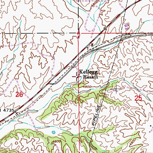 Topographic Map of Kellogg Ranch, AZ