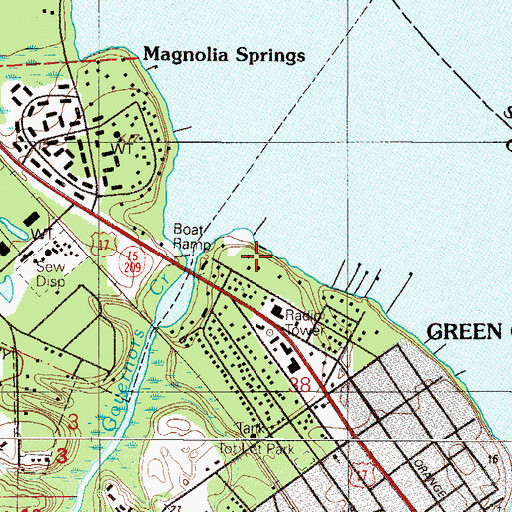 Topographic Map of Orange Avenue Church, FL