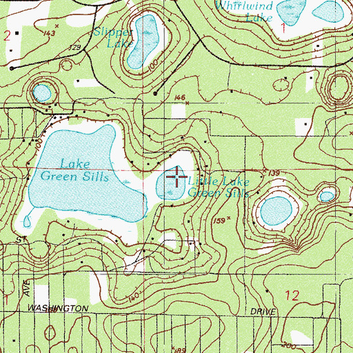 Topographic Map of Little Lake Green Sills, FL
